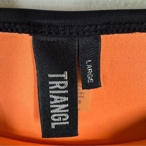 Triangl Colorblock Swim Bikini Bottom Only Colorful Neoprene Swimwear Size Large - Picture 3 of 5